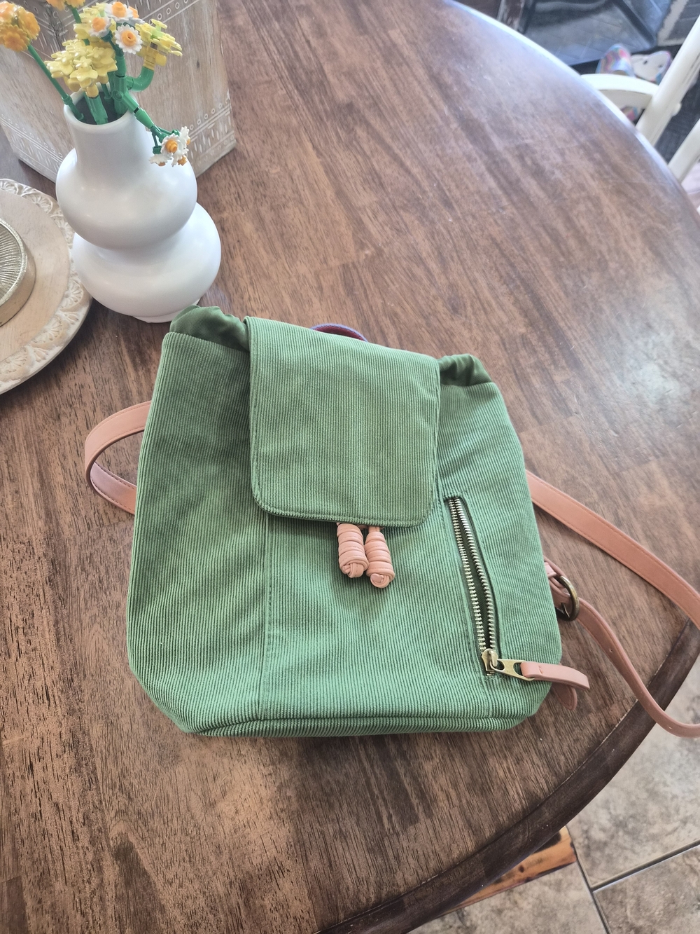 Universal Thread Green Corduroy Mini Backpack